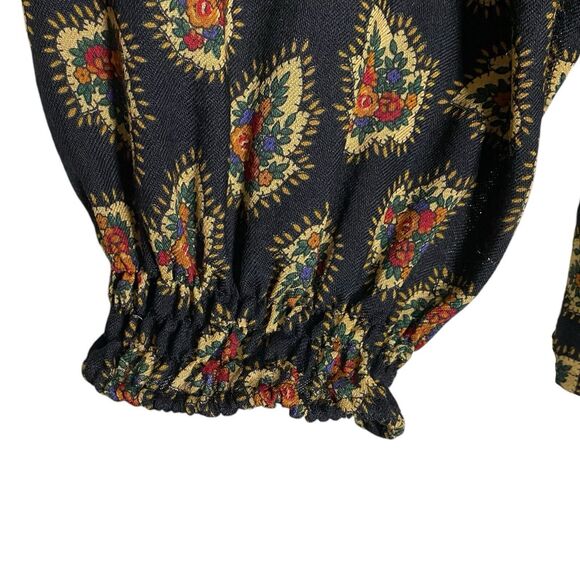 Vtg Diane Freis Top/Skirt Wool Cottagecore Romantic Floral Bohemian 2 Piece Set - Picture 12 of 16